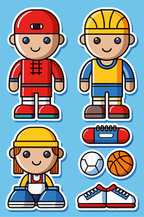 儿童运动形象与运动器材