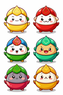 可爱多彩卡通水果形象