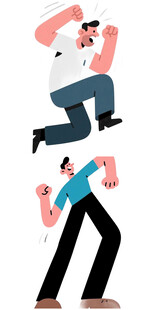 警察抓捕嫌疑人动态插画