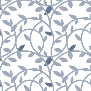 蓝白藤蔓花纹图案