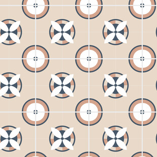 复古几何图案瓷砖纹理