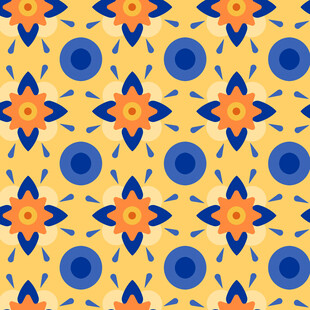 几何花卉图案背景