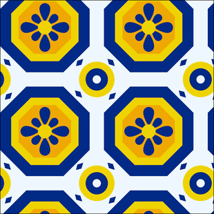 几何花卉图案背景