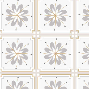 简约花卉瓷砖图案设计