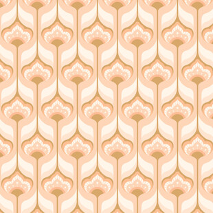 橙白相间几何图案纹理