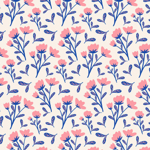 粉色花卉图案背景纹理