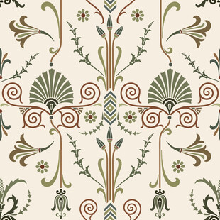 复古花卉藤蔓图案纹理