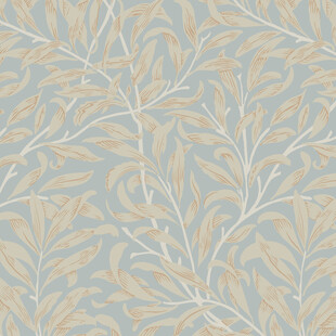 浅蓝黄枝叶图案纹理背景