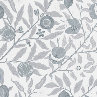 浅灰花卉枝叶图案纹理