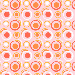 粉色橙色圆圈几何图案背景