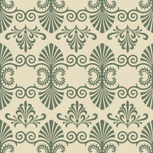 复古花纹墙纸图案设计