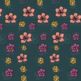 多彩花卉图案背景