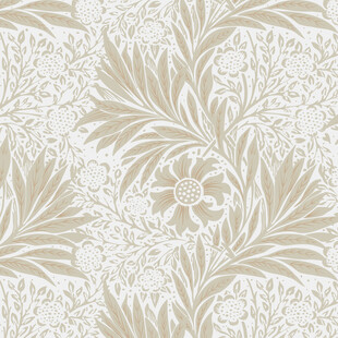米白色花卉藤蔓图案壁纸