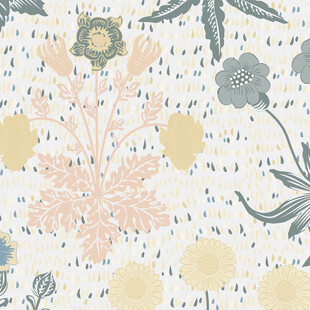 复古花卉图案布料纹理