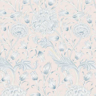 淡蓝花卉图案背景纹理
