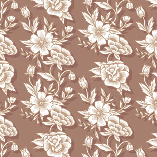 棕色底花卉图案纹理