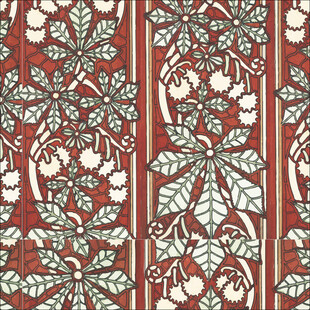 复古花卉条纹图案设计