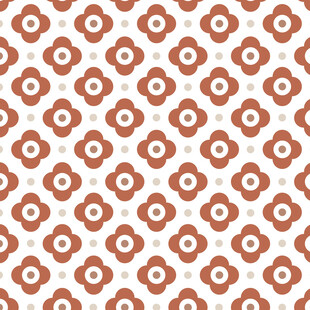 几何橙色花纹图案背景