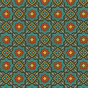 复古几何花纹图案