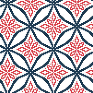 几何雪花图案纹理设计