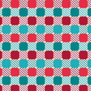 红蓝绿几何图案无缝背景