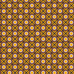 复古几何花卉图案背景