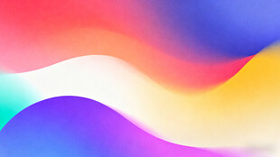 多彩渐变波浪背景图案