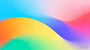 多彩渐变波浪背景图