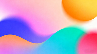 梦幻渐变色彩抽象风景图