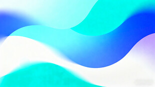 蓝绿渐变波浪背景图