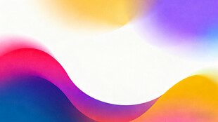 多彩渐变波浪背景图