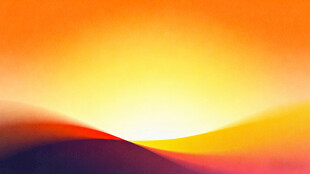 绚丽渐变的橙黄光影背景