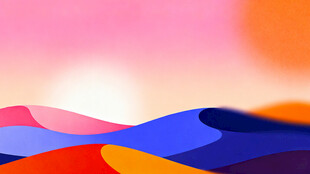 绚丽多彩的抽象山丘景观