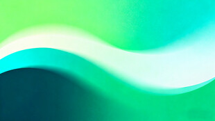 梦幻渐变绿蓝波浪背景