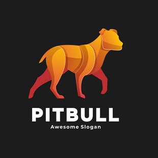 比特犬简约标志设计