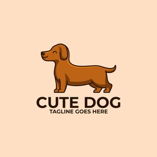 可爱小狗标志设计