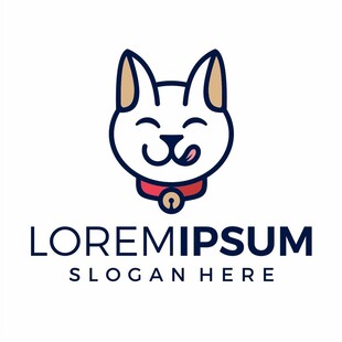 可爱萌趣小狗标志设计