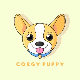 可爱柯基小狗头像