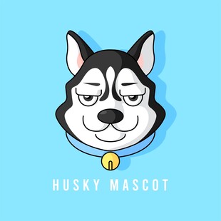 哈士奇吉祥物头像