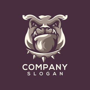 凶猛斗牛犬标志设计