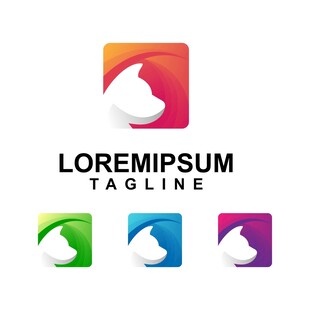 多彩抽象标志设计示例