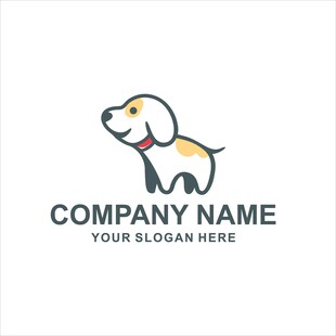 可爱小狗公司标志设计