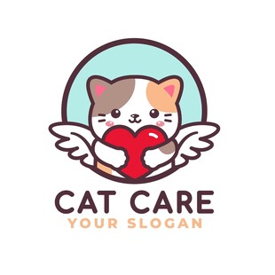 猫咪关爱标志设计