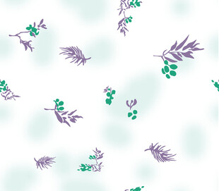 清新植物花卉图案背景