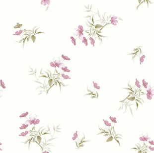 粉色花卉无缝图案背景