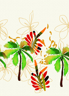 热带植物装饰图案