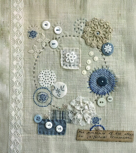 蓝白系精致手工饰品组合