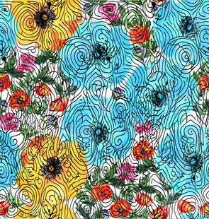 多彩花卉图案背景