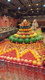 水果堆砌的精美艺术造型