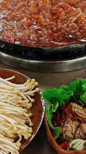 韩式烤肉食材展示